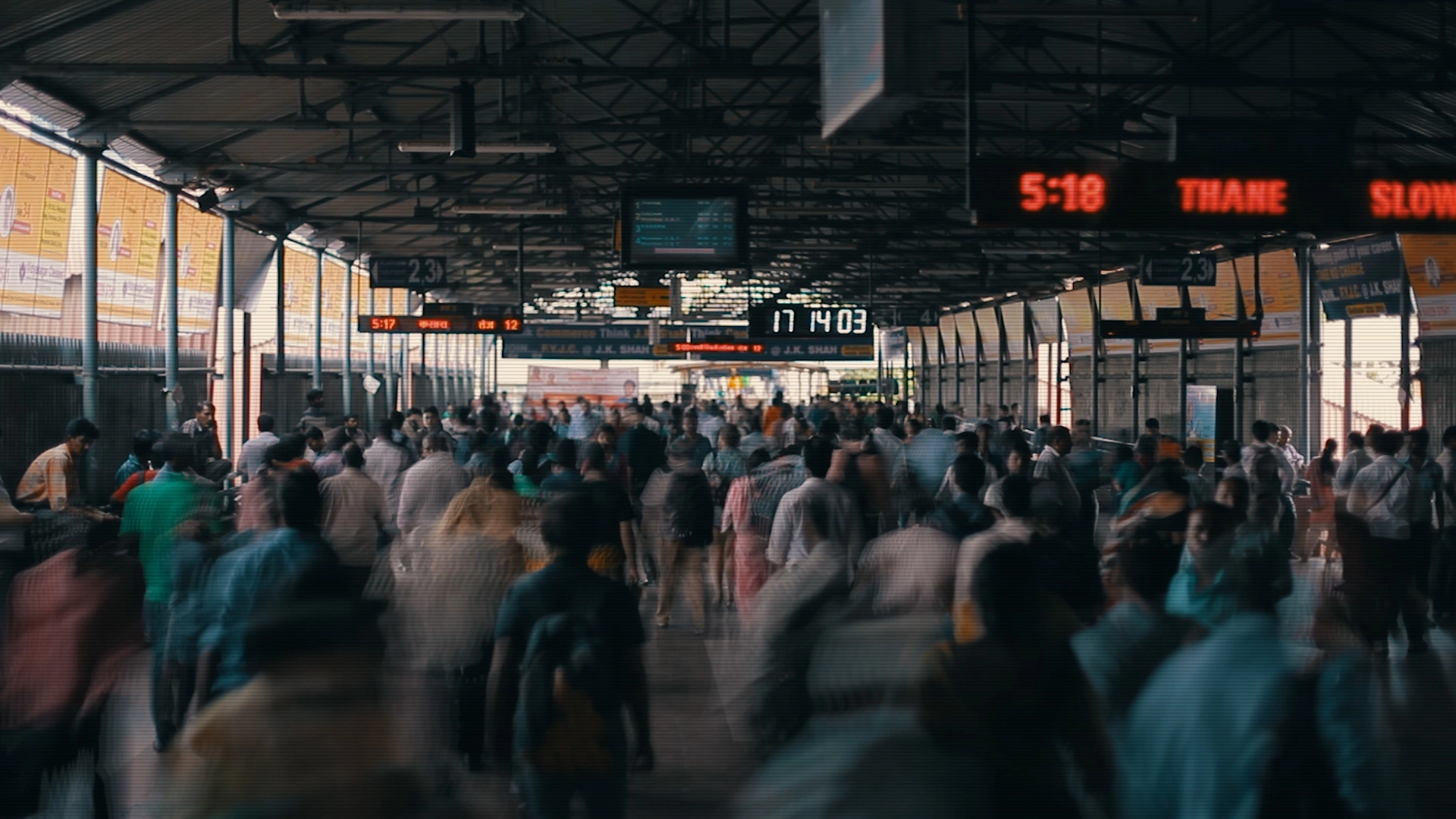 A photo of a crowded transport hub.